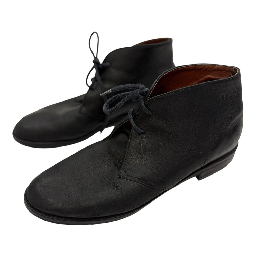 VTG Etienne Aigner Black Leather Lace Up Ankle Boots Bootie Size 7* no size